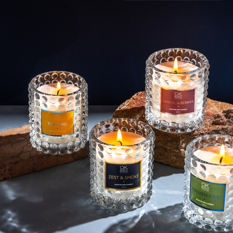 Ароматическая СПА свеча OK BEAUTY SCENTED SPA CANDLE ZEST & SMOKE