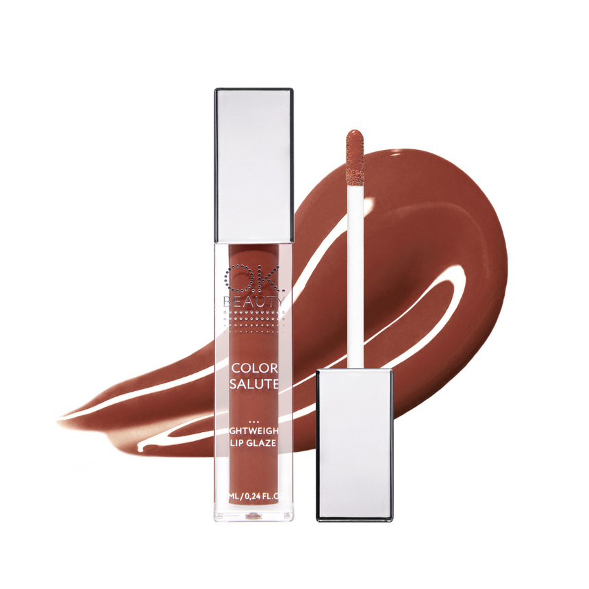Блеск-глазурь для губ OK BEAUTY COLOR SALUTE LIGHT WEIGHT в оттенке VINTAGE