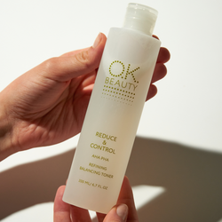 Обновляющий увлажняющий тонер с АНА PНА кислотами и ниацинамидом OK BEAUTY REDUCE & CONTROL AHA PHA REFINING BALANCING TONER