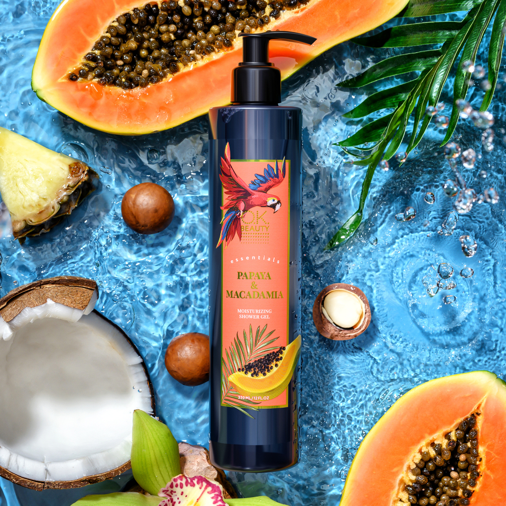 Увлажняющий гель для душа OK BEAUTY Essentials Папайя и Макадамия