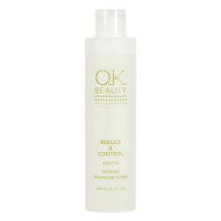 Обновляющий увлажняющий тонер с АНА PНА кислотами и ниацинамидом OK BEAUTY REDUCE & CONTROL AHA PHA REFINING BALANCING TONER