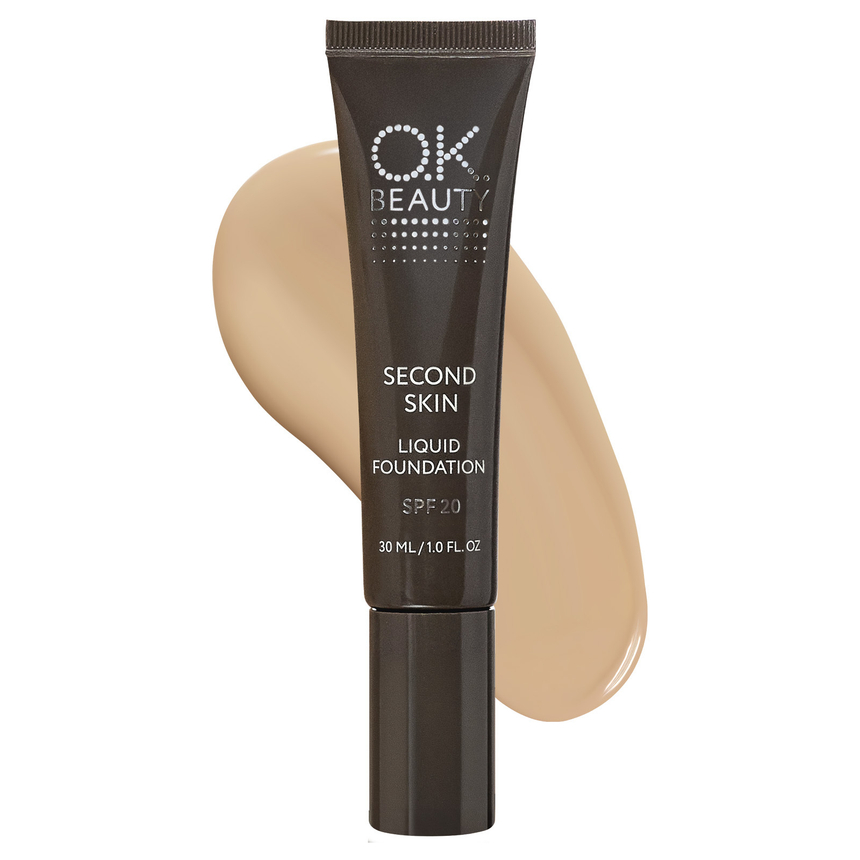 Тональный крем универсальный OK BEAUTY SECOND SKIN LIQUID FOUNDATION SPF 20 тон Medium
