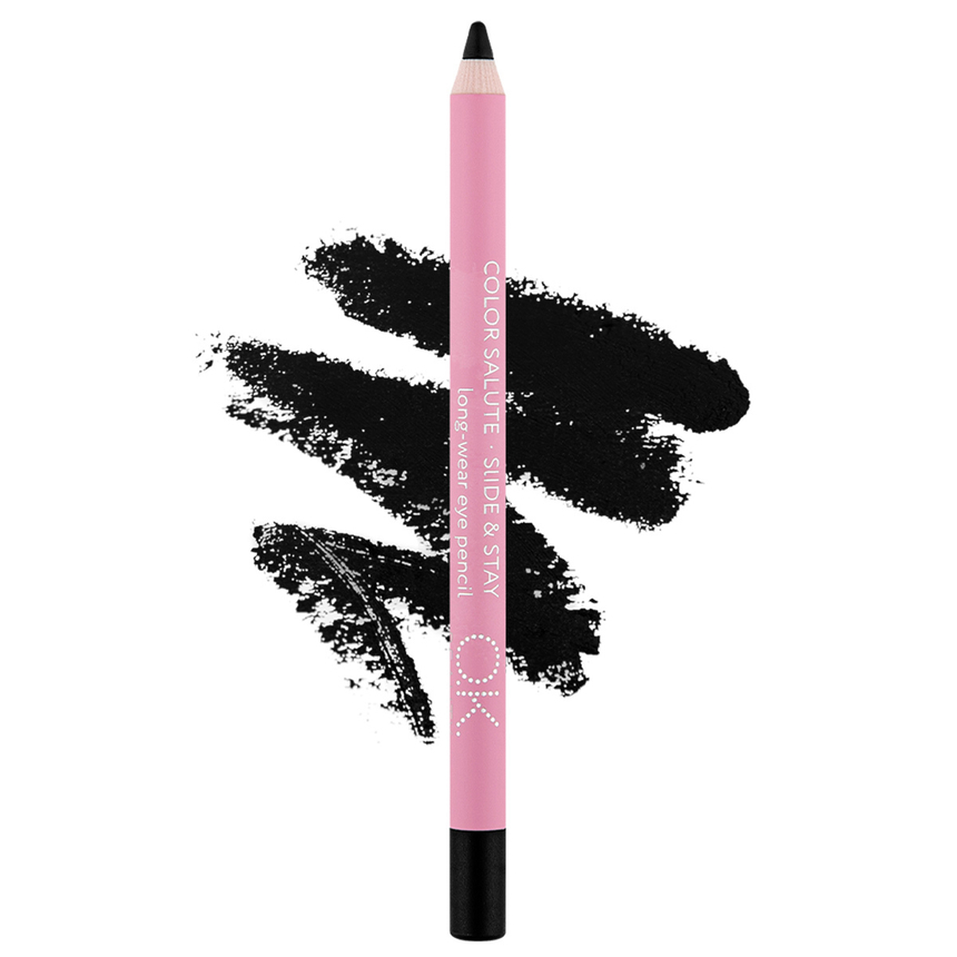Стойкий карандаш для глаз OK BEAUTY COLOR SALUTE SLIDE & STAY в оттенке BLACK