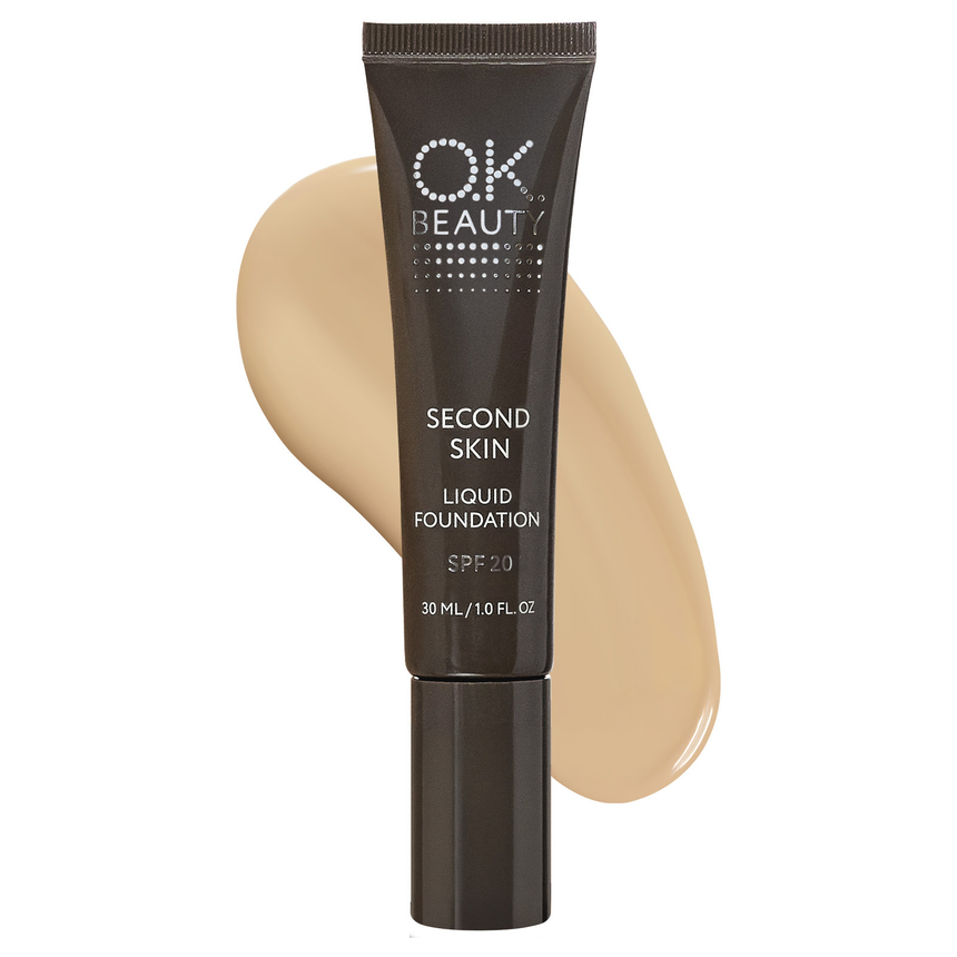 Тональный крем универсальный OK BEAUTY SECOND SKIN LIQUID FOUNDATION SPF 20 тон Nude