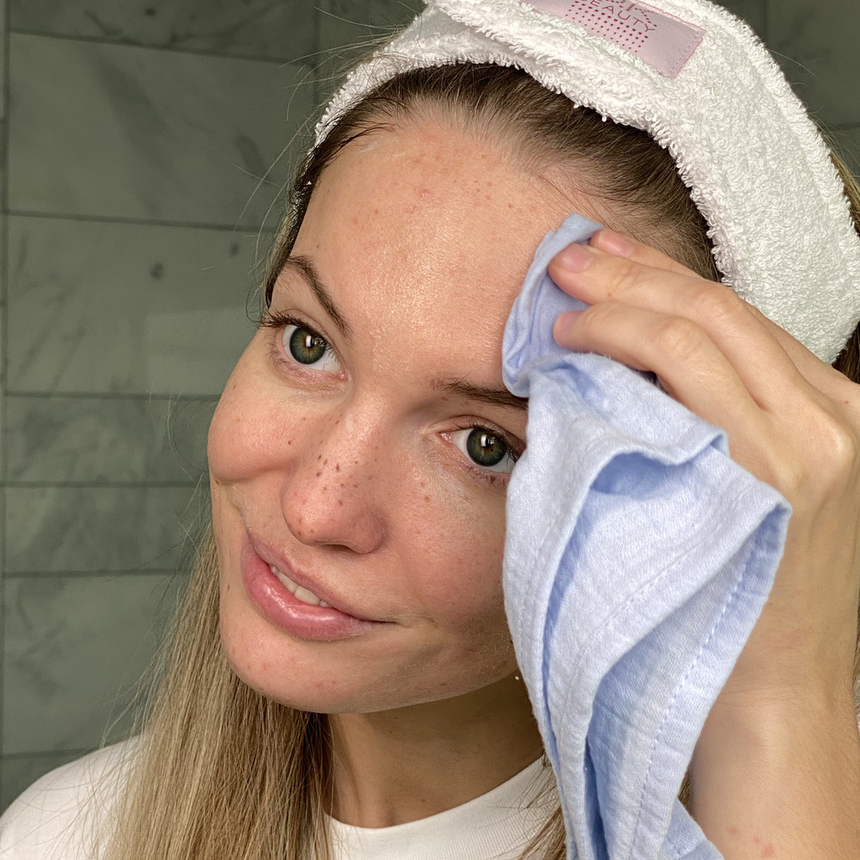 Очищающая отшелушивающая муслиновая салфетка для лица OK BEAUTY