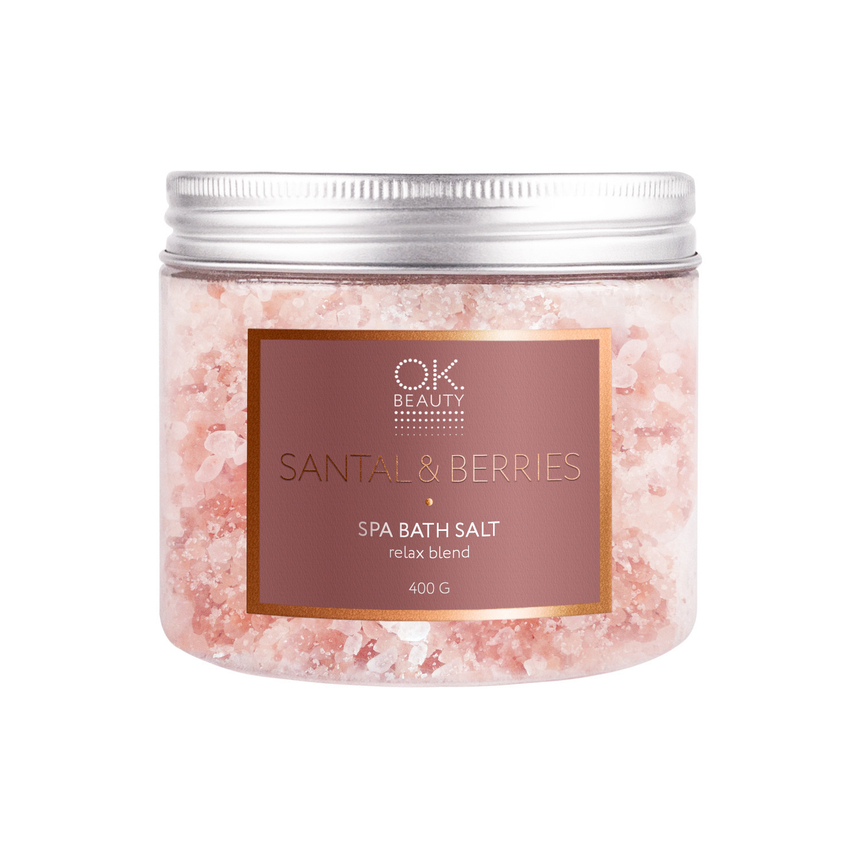 Соль для ванн OK BEAUTY SANTAL & BERRIES SPA BATH SALT RELAX BLEND