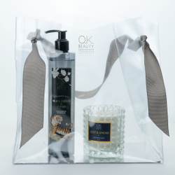 Сумка-косметичка с шелковыми ручками OK BEAUTY
