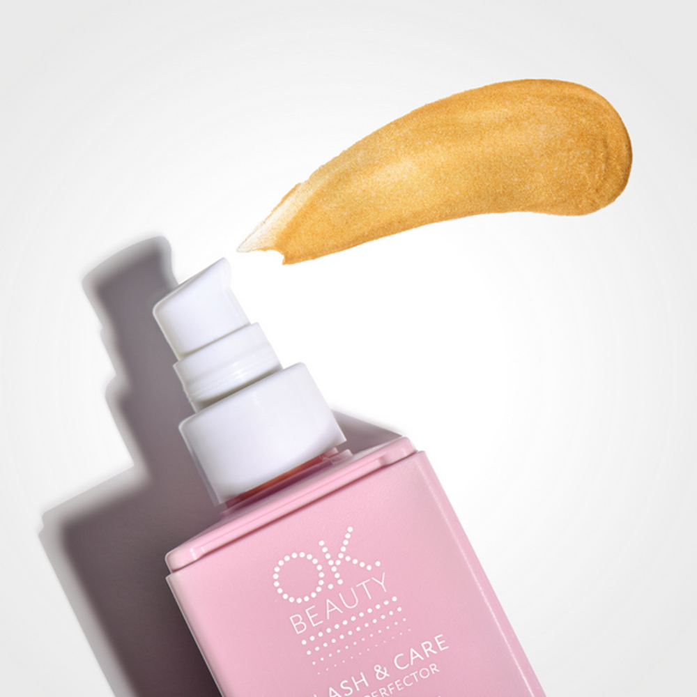Текстура лосьона-шиммера для тела OK Beauty с мерцающим эффектом
