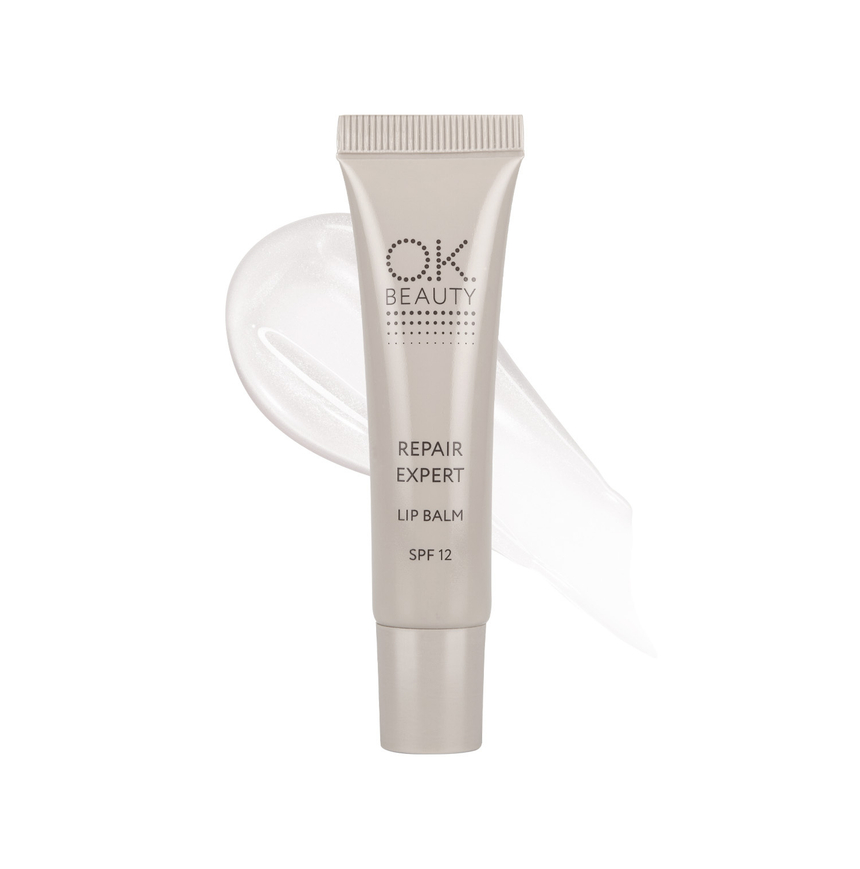 Восстанавливающий бальзам для губ с пептидами SPF 12 тон Clear