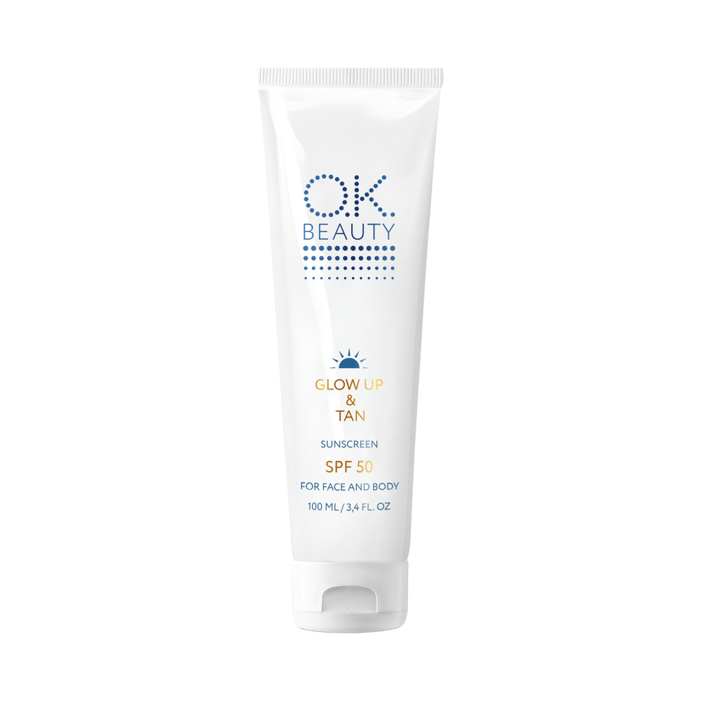 Солнцезащитный крем для лица и тела SPF 50 OK BEAUTY GLOW UP & TAN