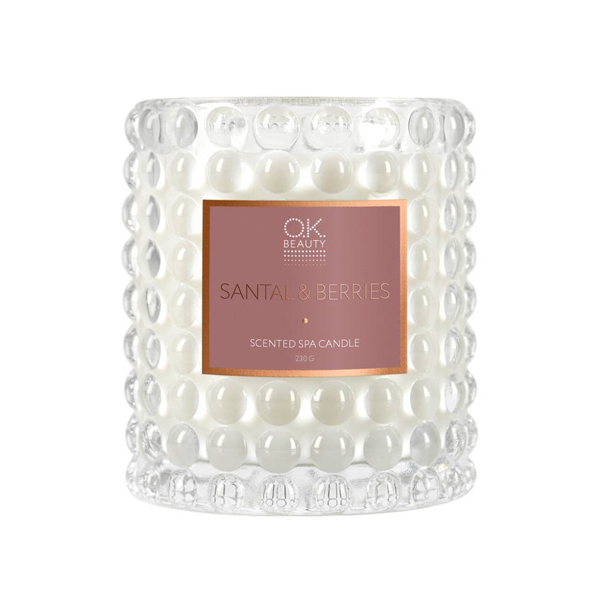 Ароматическая СПА свеча OK BEAUTY SCENTED SPA CANDLE SANTAL & BERRIES